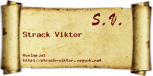 Strack Viktor névjegykártya